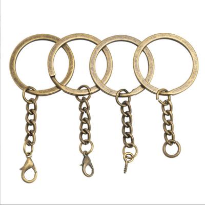 China Decorative bags act the role ofing is tasted piecesKey 100 piecesKey ring pendant key chain gold rhodium antique fission bronze circular jewelry making volume for sale