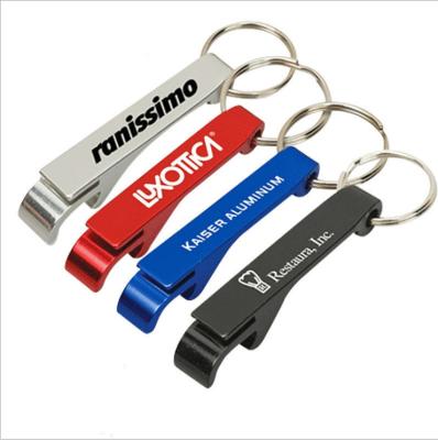 China Viable Customizable Logo Metal Color Bottle Opener Key Chain Aluminum Stainless Steel Bottle Opener Empty Opener for sale