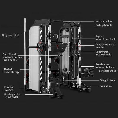 China Ontario R38 Indoor Commercial Gym Fitness Equipment Multi Functional Trainer Blacksmith Machine Power Rack for sale