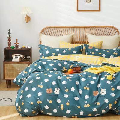 China 2021 Wholesale Disposable Luxury Cotton Children's Bed Sheet Printing 100% King Size Bedding Set for sale