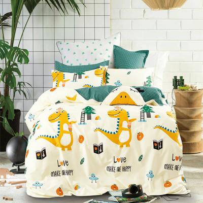 China Wholesale Disposable Customize 100% Cotton 4 Pieces Bed Sheets Pillow Cover Bedding Fabric Cotton Bedding Set for sale