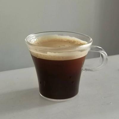 China Italian AUSTIN 80ml Espresso Cup Heat Resistance Borosilicate Glass And Lungo Cup for sale