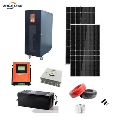 China AogeTech 1.5KW 2KW 3KW 5KW 10KW 15K 20KW 25KW Complete Home Power System Solar Energy Kit With Battery Panel PM05S Series for sale