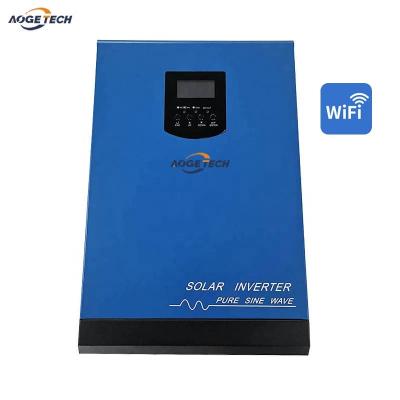 China 3.2KW 5KW MPPT Home Hybrid Solar Charge Controller Inverter 48V DC to AC 110V 220V WIFI Pure Sine Wave for sale