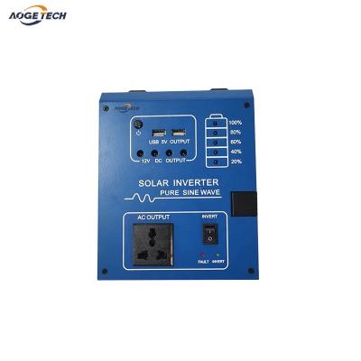 China AogeTech Solar Power System Portable Small Home Hybrid Inverter 24V 80A PWM 300W 500W PW03 Series 216x162x66mm for sale