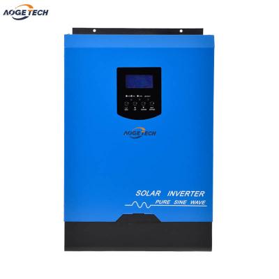 China AogeTech 1KVA 3KVA 5KVA Off Grid PWM 50A Inverter 12V 24V48V 220V Solar Pure Sine Wave Integrated Load Controller PW01 468x295x120mm for sale