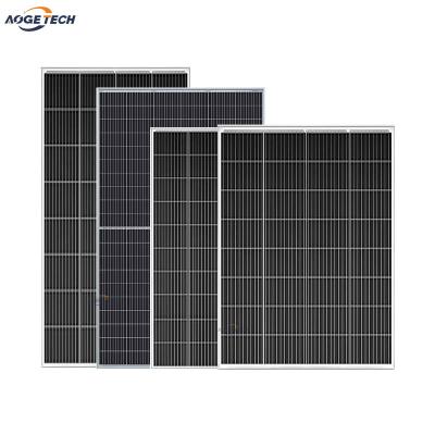 China AogeTech 160W 200W 240W 300W 360W 400W 450W 11BB Solar Panel High Efficiency Photovoltaic Mono Module for Power Station 182mmx182mm for sale