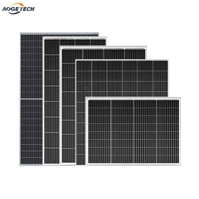 China AogeTech 40W 50W 60W 80W 100W 120W 160W 11BB 182mm Mono Half Cell Solar Panel For PV Power Stations 182mmx182mm for sale