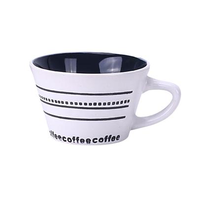 China Minimalist China Manufacturer Coffee Mug Ceramic Mugs Wavy Coffee Mug Snowman Coffee Mug For 100% Safety for sale