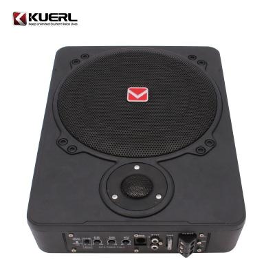 China Hot Selling 10 Inch 12V Car Speaker Metal Ultrathin Shell Car Acoustic System Powered Subwoofer With Active Tweeter Car Subwoofer for sale