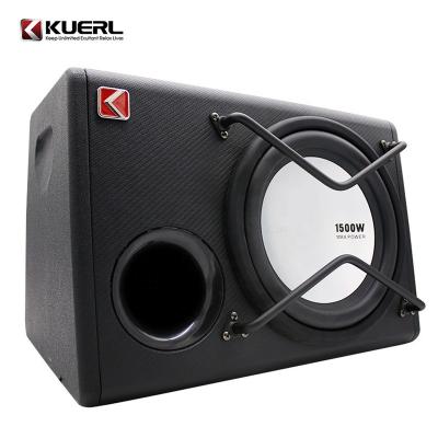 China 10 inch trapeze speaker subwoofer car audio system with active amplifier car subwoofer enclosure for sale