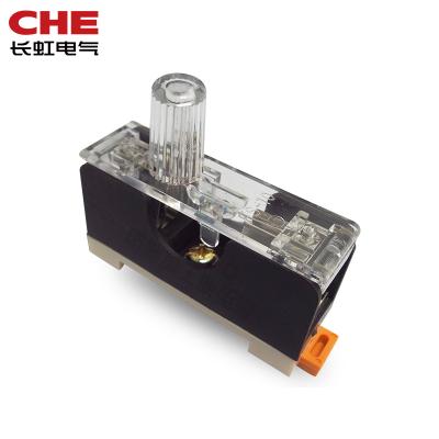 China 6*30mm FS-101 6*30mm Plastic Lamp Light Indicator Pole Din Rail Single Fuse Base Holder for sale