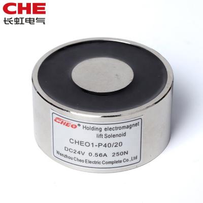 China CHEO1-P40/20 250N 25Kg Circle Holding Solenoid Holding Electromagnet Elevator Solenoid CHEO1-P4020 Value for sale