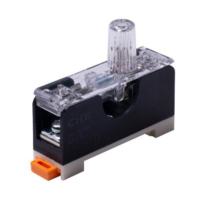 China 6*30mm FS-101 6*30mm Auto Lamp Light Indicator 35mm Din Rail Fuse Base Holder for sale