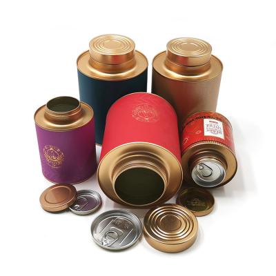 China Recycled High Quality Custom Materials Cylinder Tea Powder Packaging Tube Cans Compound Paper Boxes for sale