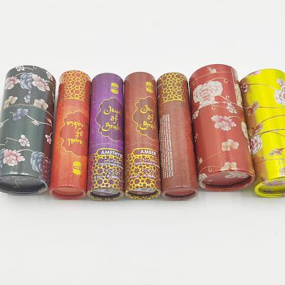 China Recycled Materials Perfume Bottle Roll Paper Tube Package Paper Canister Small Size Free Sample for sale