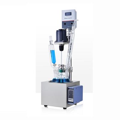 China High Precision Glass Stirrer Reactor Laboratory Single Layer Chemical Glass Reactor en venta