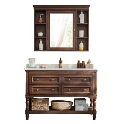 China Bathroom Vanity Cabinet Bathroom Cabinet CLASSIC Solid Wood Bathroom Vanity for sale