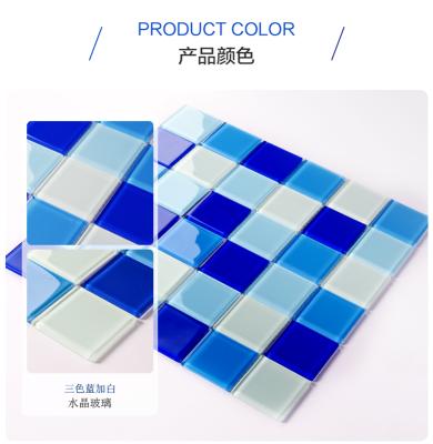 China Parquet Cheap Price Customize Pattern Glass Mix Stone Mosaic Slab for sale