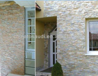 China Wholesale Landscaping Natural Gray Plate Tiles Exterior Wall Cladding Panels Slot Veneer Stone Slate for sale