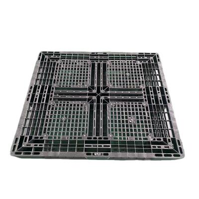 China 1200x1000 Mm Export Series Light Weight Black Goods Single Faced Plastic Pallet for sale