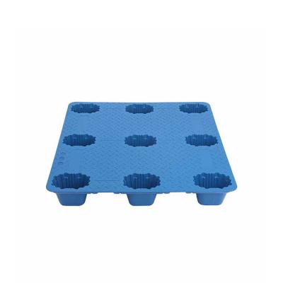 China Direct Selling HDPE Blue Flat Surface Haevy Duty Doble Blow Molding Plastic Pallet for sale