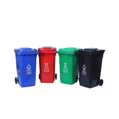 China Manufacturer Supply 240L Durable Plastic Wheelie Bin Outdoor Plastic Trash Can for sale