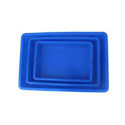 China best price non-foldable stackable rectangular plastic box storage bin shallow plastic Tray For Sale for sale