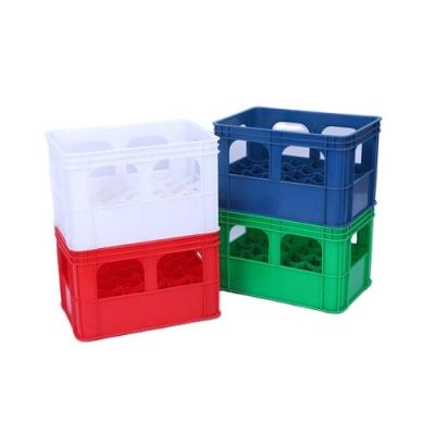 China Factory Price Stackable PP And HDPE Plastic Beer Bottle Crate 24 Bottle Plastic Beer Crate for sale