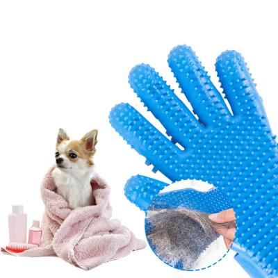 China Stocked Shape Five Finger Design Pet Hair Removal Brush Beauty Comb Pet Hair Removal Device for sale