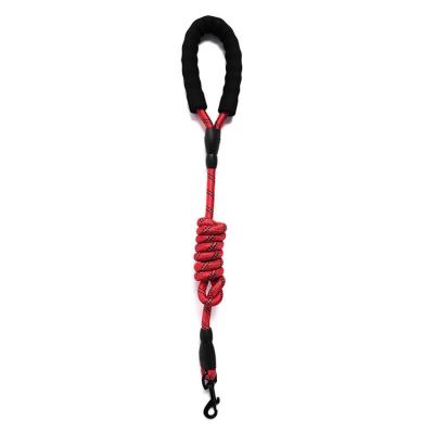 China Multicolor Reflective Nylon Round Dog Rope Stocked Outdoor Dog Traction Rope for sale