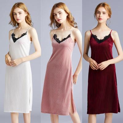 China Wholesale High Quality Luxury One Piece Sleepwear Women Sleeveless Pajamas QUICK DRY Nightwear for sale