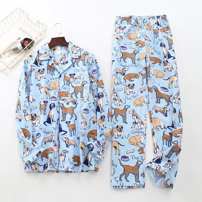 China Wholesale QUICK DRY Two Piece Sleepwear Wholesale Supplier 100% Cotton Animal Print Pajamas Pants For Men for sale