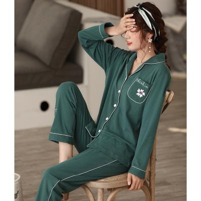 China Silk Pajamas Women's Pajamas Sleepwear Onesie Women's Breathable Cotton Pajamas Woman Cotton Pajama Set for sale