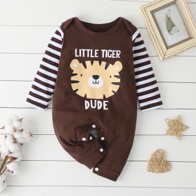 China Longsleeve Factory Supply New Baby Rompers Cartoon Tiger New Born Baby Clothes Hot Selling Rompers for sale