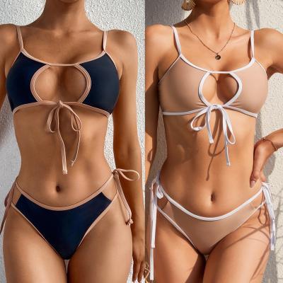 China Breathable Custom Swimwear 2021 Bandage Bikini Swimwear Woman Backless Bikinis for sale