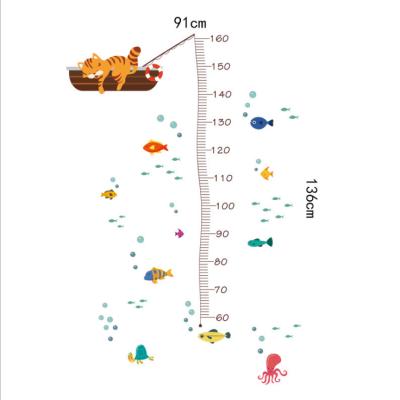 China Bedroom creative animal kindergarten living room sticker home waist bottom water kitten decorative wall sticker for sale