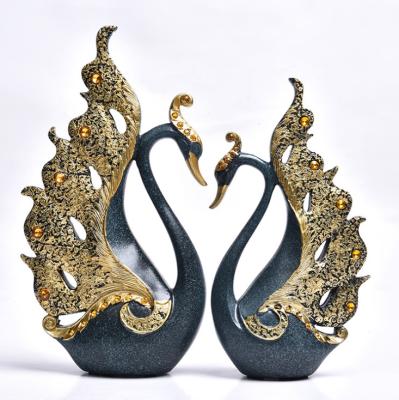 China European fine crafts lovers swan home decorations wedding gifts business wine cabinet decoration home decor for sale