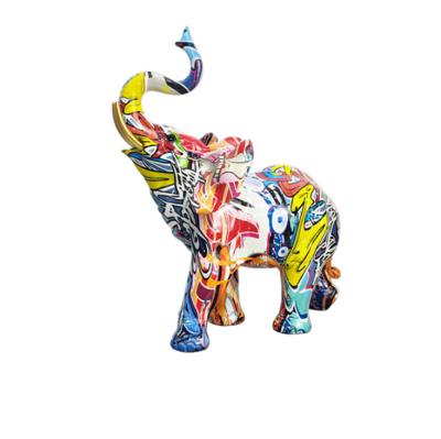 China Wine Best-selling Colorful Home Cabinet Porch Living Room Ornaments Creative Amazon Elephant Modern Crafts Decor Home Office Decor for sale