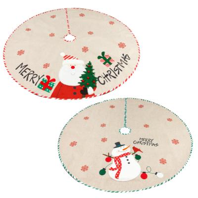 China New Festival Decoration 2021 Christmas Decorations Home Canvas Accessories Embroidery Carpet Christmas Tree Apron Decoration for sale