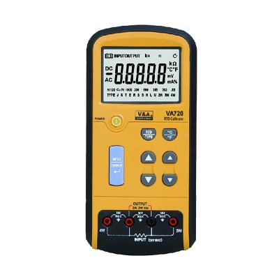 China Eco-friendly RTD Calibrator VA720 selected from 7 types of RTD (PT10, PT50, PT100, PT200, PT500, PT 1000(385), PT100 (JIS) V&A VA710 for sale