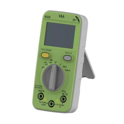 China Mini-size Multimeter AC DC Measuring Range VA25 Manual Digital Current-Voltage Auto and Multimeter for sale