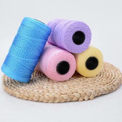 China Wholesale Fancy Abrasion-Resistant Spun Monofilament 3ply 100g PP Knit 100% Polypropylene Yarn For Crochet Weaving Hand Knitting Hat Shoes for sale