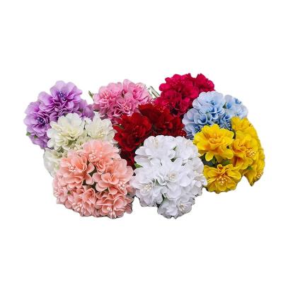 China decorative flowers & Braids Silk Stamen Artificial Flower Bouquet Wedding Party DIY Decoration Handmade Garland Scrapbooking Gift Open Artificial Flowers for sale