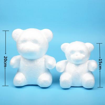 China Festival Decoration Foam White Bear DIY Rose Bear Mold Toy for Valentine's Day Party Wedding Decoration Bubble Foam Flower Teddy Bear for sale