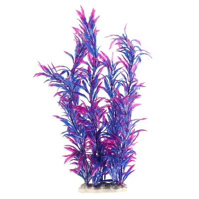 China Viable Artificial Plastic Purple Plants Ornaments Aquarium Landscape Backgrounds Decor Aquarium Underwater Accessories for sale