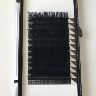 China Natural High Quality Super Soft Long 0.15 0.20 7-18mm J Since C D Individual Eyelash Extensions Ellipse Flat Lashes for sale