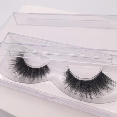 China Natural Silk Long Faux 3D Mink Eyelashes Strip Lashes High Quality Private Label for sale