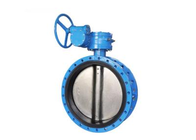 China Double Flanged Type Butterfly Valve  Rubber Lined Butterfly Valve for sale