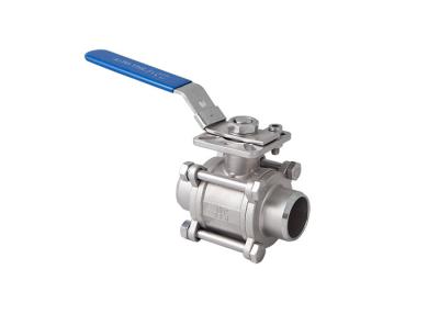 China 3 Pieces  Stainless Steel Ball Valve1000WOG Butt Welded Connection for sale